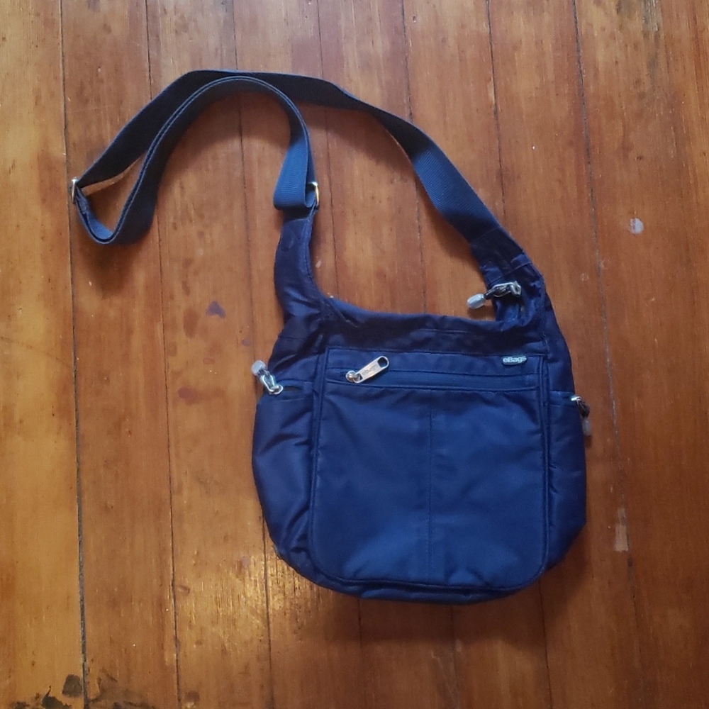 Blue cross body bag